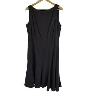 Sandra Darren Black Dress Skater Flowy Skirt Type Nice Detail Excellent! S 10